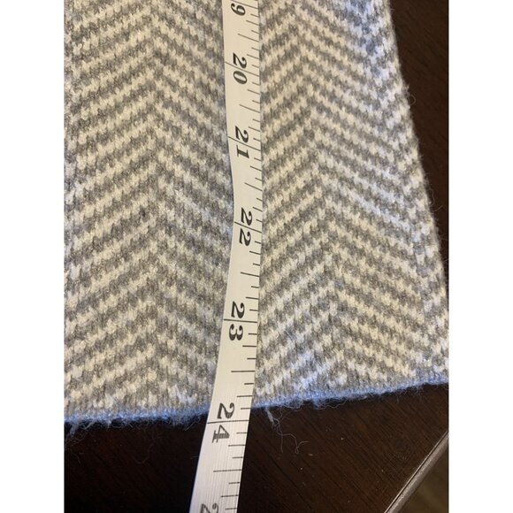 Sincerely Jules M Chevron Viscose Open Front Knit Cardigan Sweater Gray - Picture 7 of 8